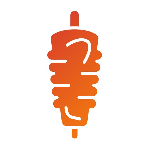 Diseño vectorial de estilo de icono de Kebab