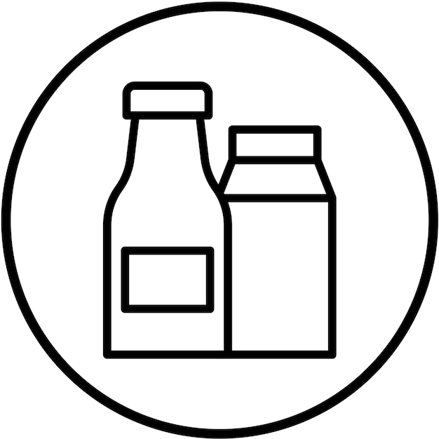 Diseño vectorial de estilo de icono de kéfir
