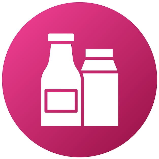 Diseño vectorial de estilo de icono de kéfir