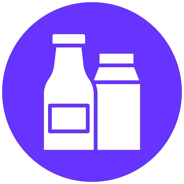 Diseño vectorial de estilo de icono de kéfir