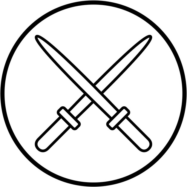 Diseño vectorial Estilo del icono de Kendo