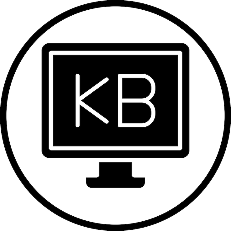 Vector diseño vectorial estilo de icono de kilobyte