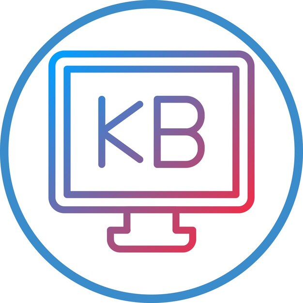 Diseño vectorial estilo de icono de kilobyte