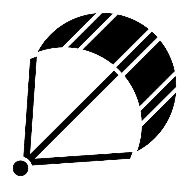 Diseño vectorial de estilo de icono de kitesurf