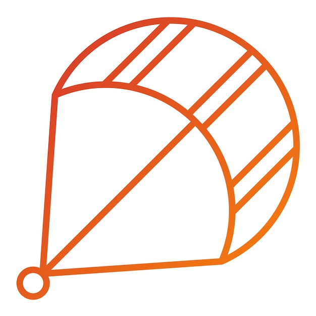 Diseño vectorial de estilo de icono de kitesurf
