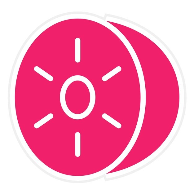 Diseño vectorial estilo de icono Kiwi Kraze