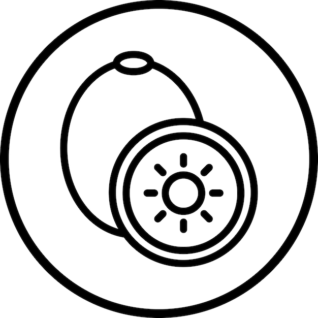 Diseño vectorial Estilo de icono de kiwi