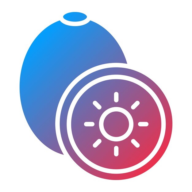 Diseño vectorial Estilo de icono de kiwi
