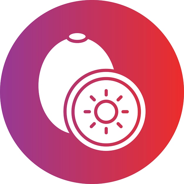 Diseño vectorial Estilo de icono de kiwi