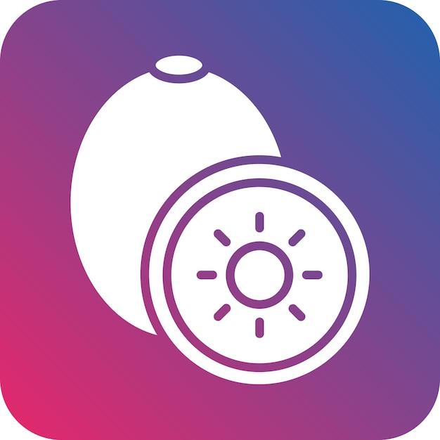 Diseño vectorial Estilo de icono de kiwi