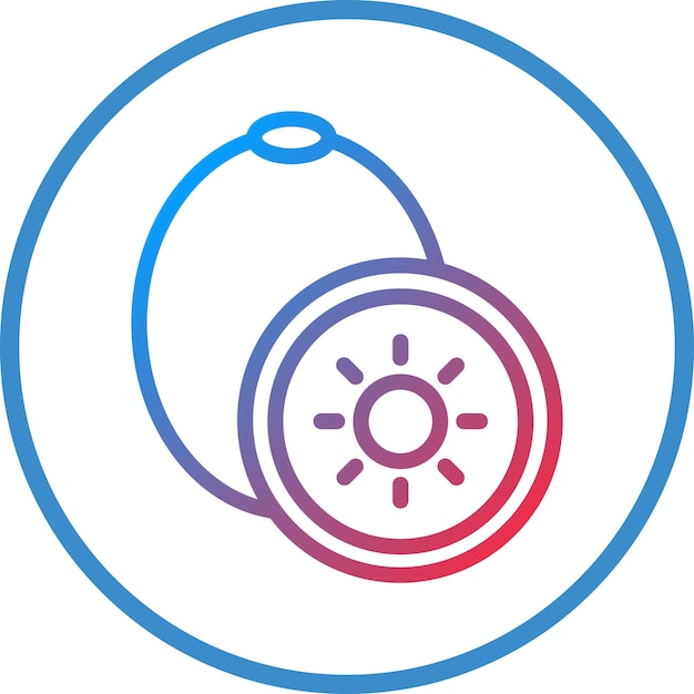 Diseño vectorial Estilo de icono de kiwi