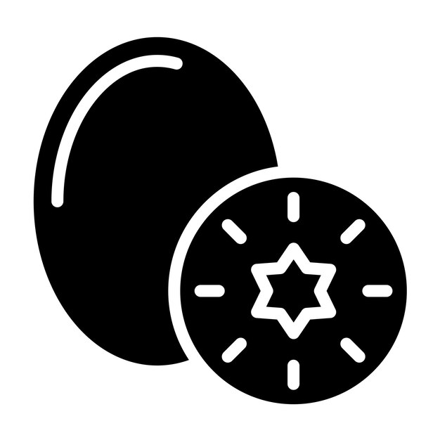 Diseño vectorial Estilo de icono de kiwi