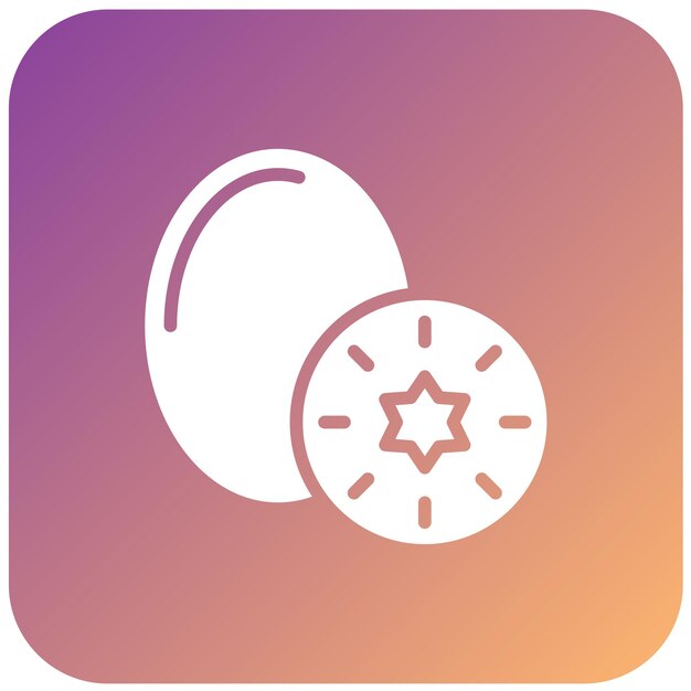 Diseño vectorial Estilo de icono de kiwi