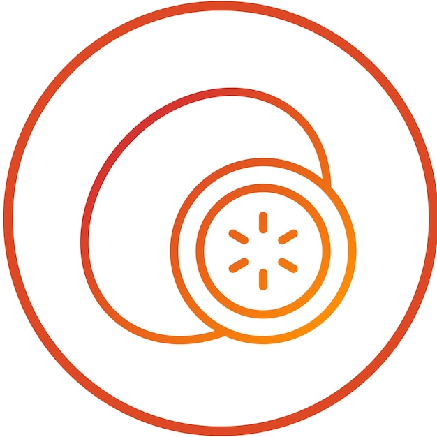 Diseño vectorial Estilo de icono de kiwi