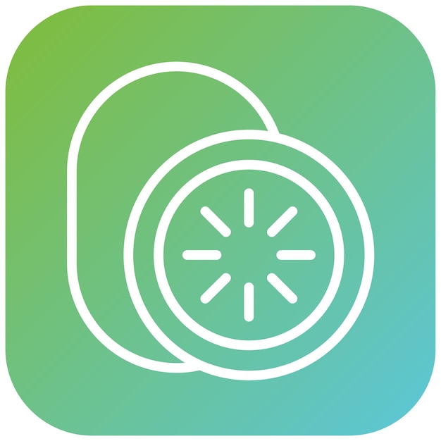 Diseño vectorial Estilo de icono de kiwi