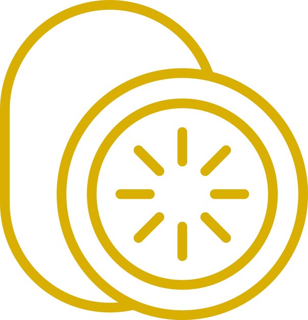 Diseño vectorial Estilo de icono de kiwi