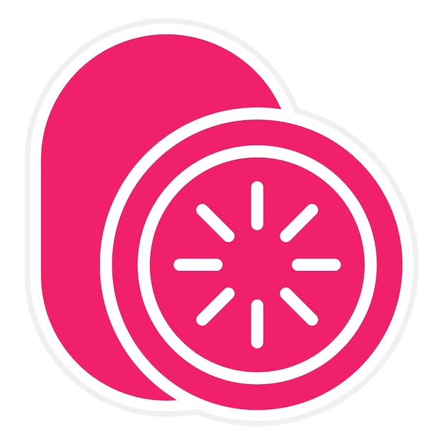 Diseño vectorial Estilo de icono de kiwi