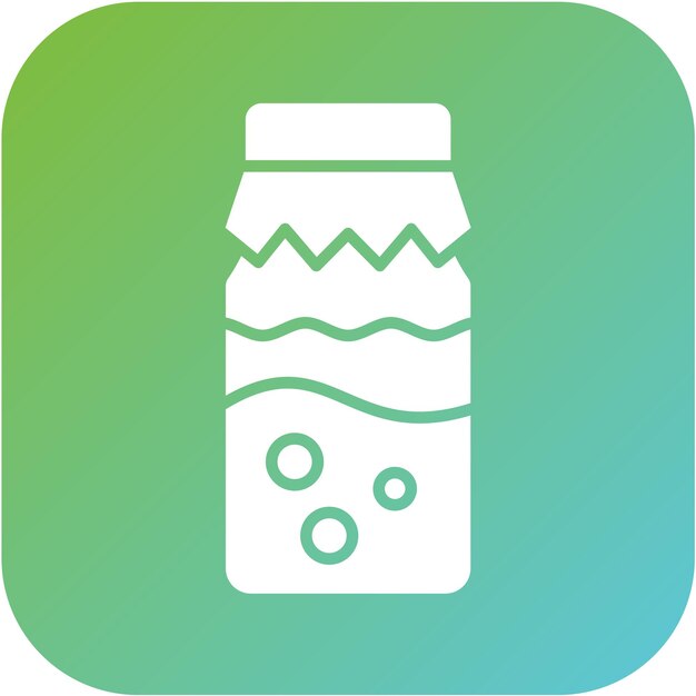 Diseño vectorial del estilo del icono de Kombucha