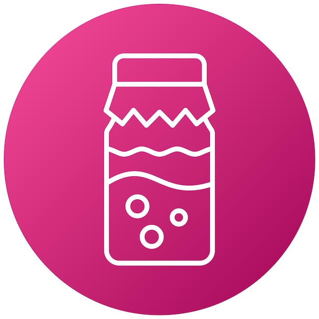 Diseño vectorial del estilo del icono de Kombucha