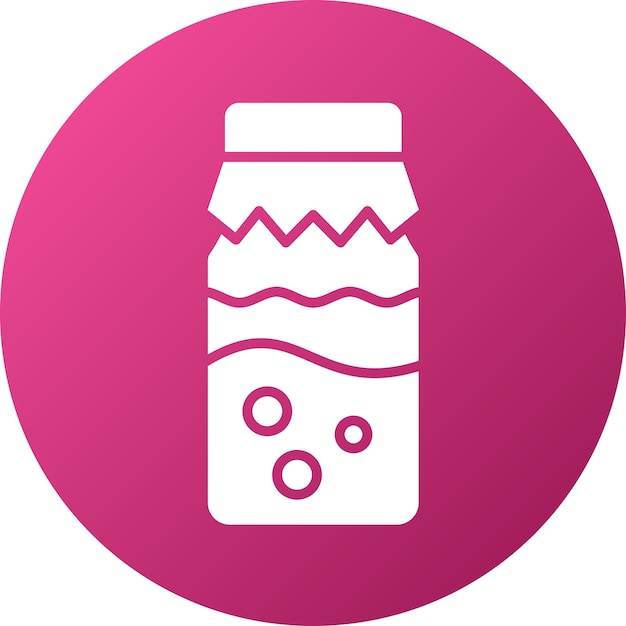 Diseño vectorial del estilo del icono de Kombucha