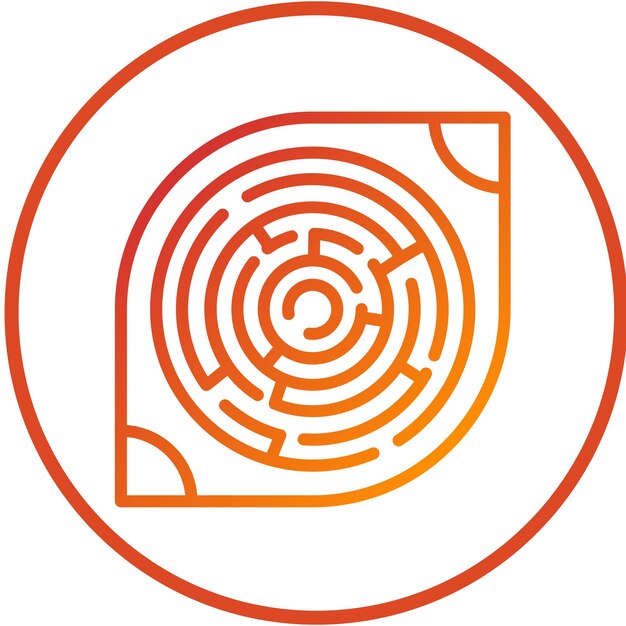 Diseño vectorial Estilo de icono de laberinto perspicaz