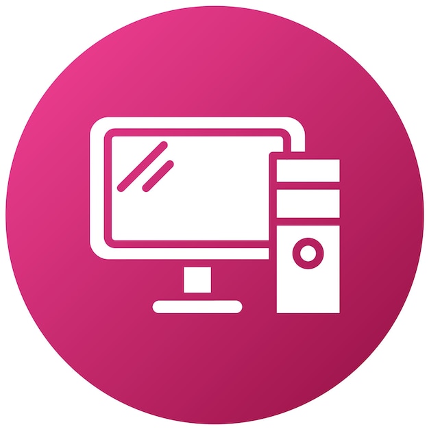 Diseño vectorial Estilo del icono del laboratorio de computadoras
