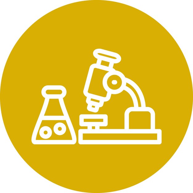 Diseño vectorial Estilo de icono de laboratorio médico