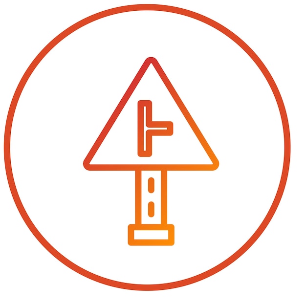 Diseño vectorial Estilo del icono del lado derecho de la carretera