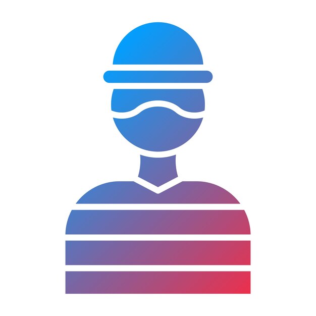 Diseño vectorial estilo de icono de ladrón