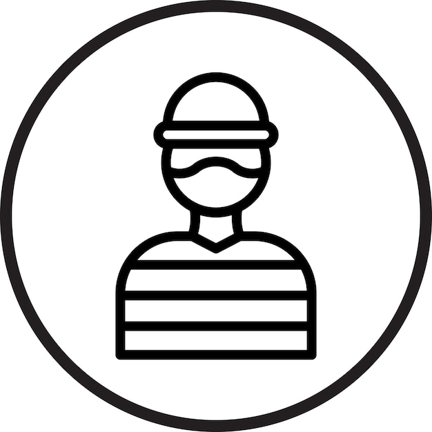 Diseño vectorial estilo de icono de ladrón