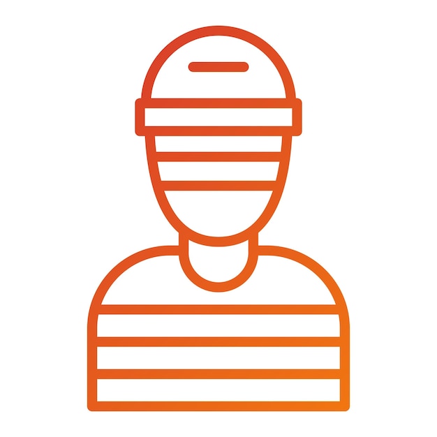 Diseño vectorial estilo de icono de ladrón