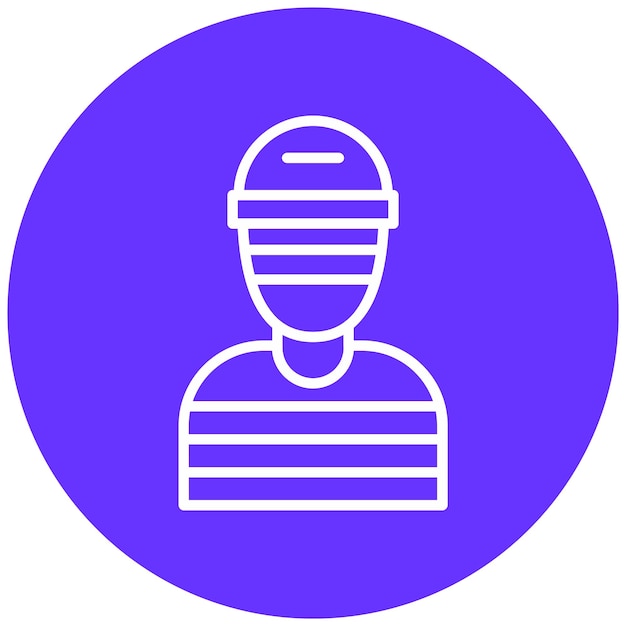 Diseño vectorial estilo de icono de ladrón
