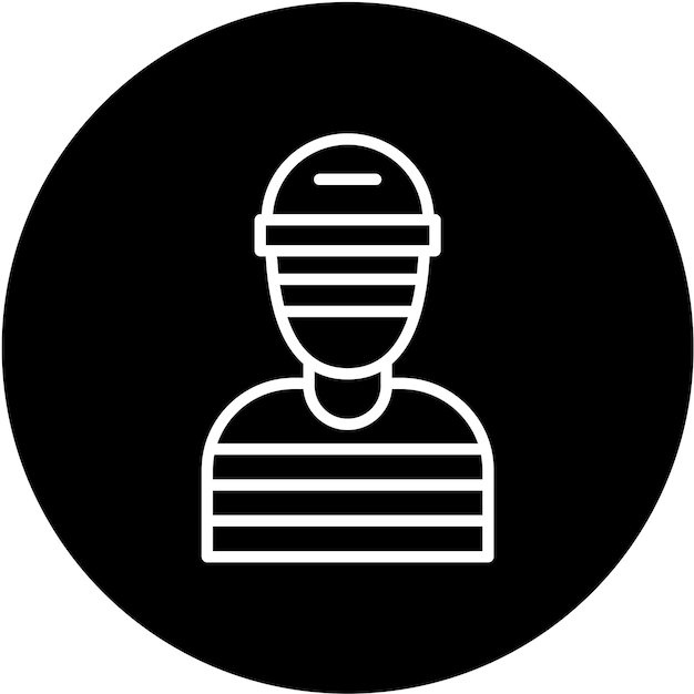 Diseño vectorial estilo de icono de ladrón