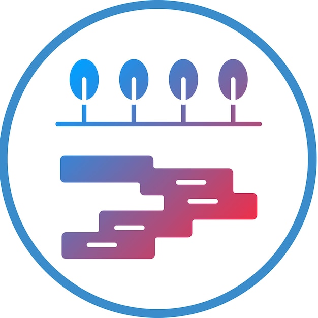 Diseño vectorial Estilo del icono del lago