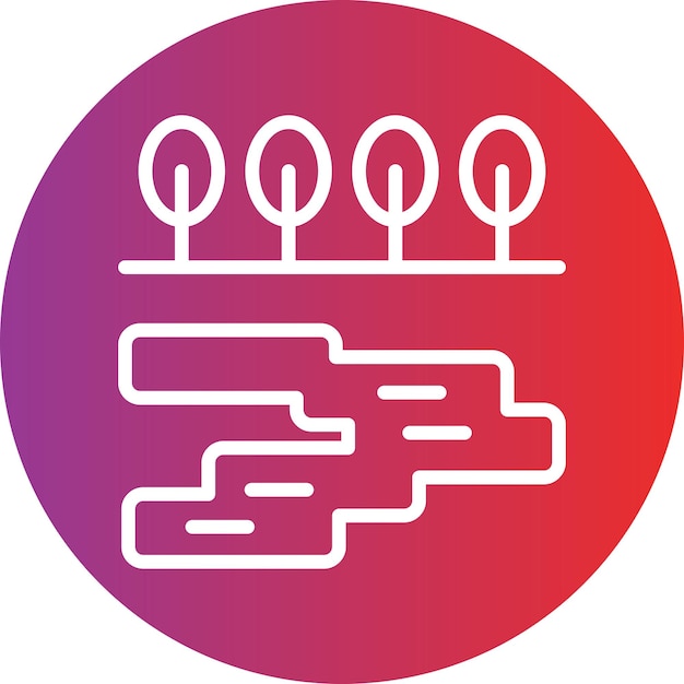 Diseño vectorial Estilo del icono del lago