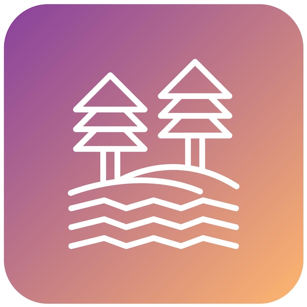 Diseño vectorial Estilo del icono del lago
