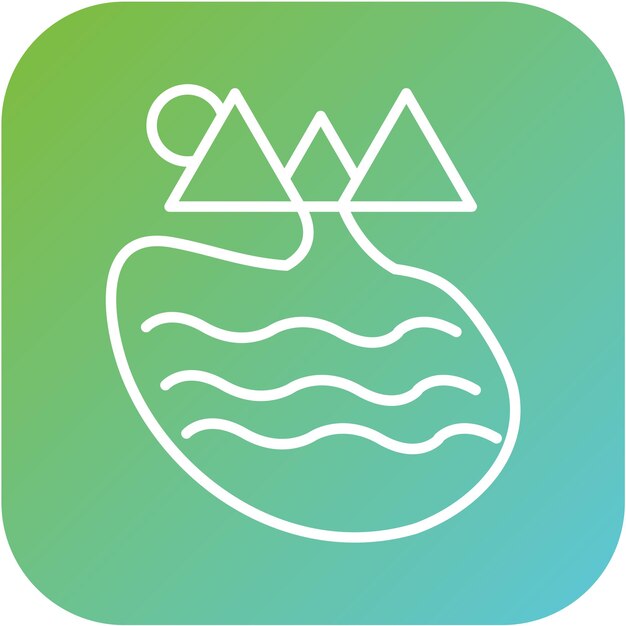 Diseño vectorial Estilo del icono del lago