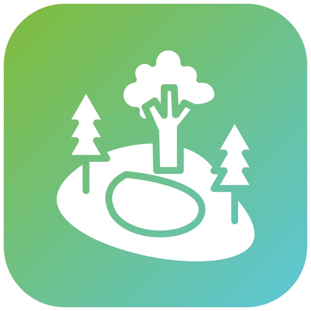 Diseño vectorial Estilo del icono del lago