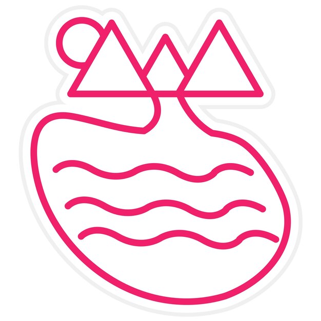 Diseño vectorial Estilo del icono del lago
