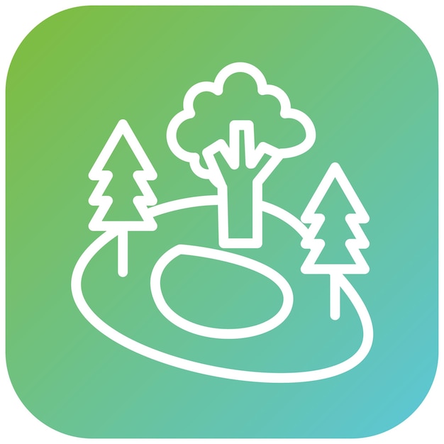 Diseño vectorial Estilo del icono del lago