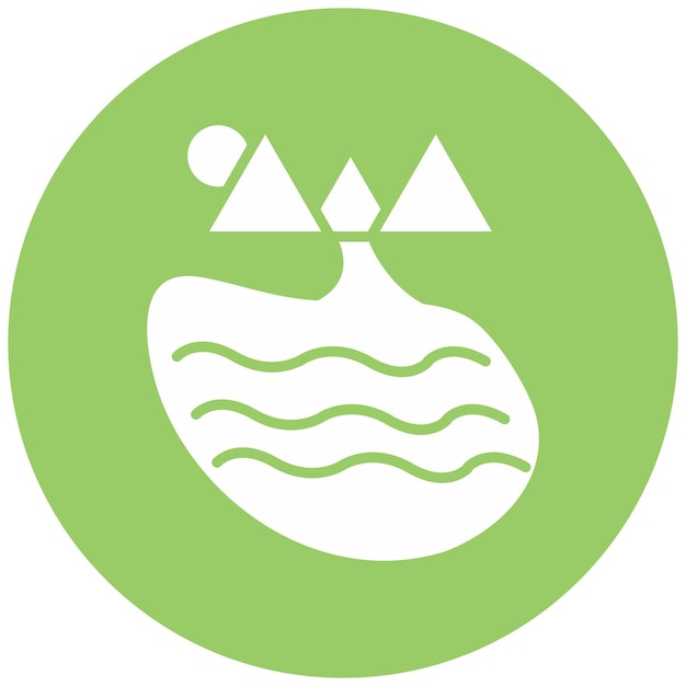 Diseño vectorial Estilo del icono del lago