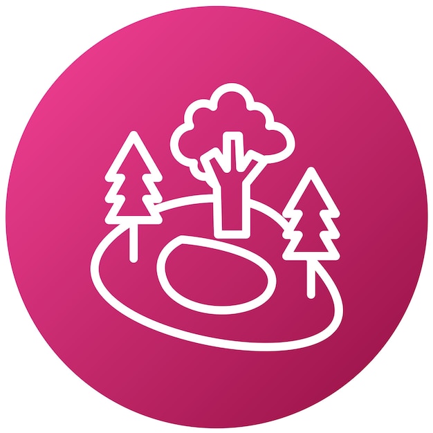 Diseño vectorial Estilo del icono del lago