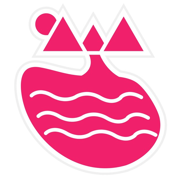 Diseño vectorial Estilo del icono del lago