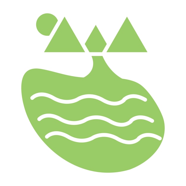 Diseño vectorial Estilo del icono del lago