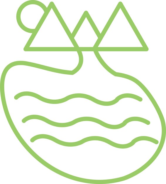 Diseño vectorial Estilo del icono del lago