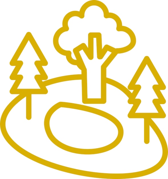 Diseño vectorial Estilo del icono del lago