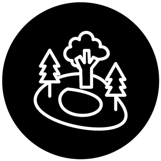 Diseño vectorial Estilo del icono del lago