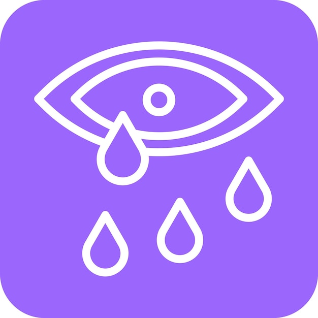 Diseño vectorial Estilo de icono de lágrimas