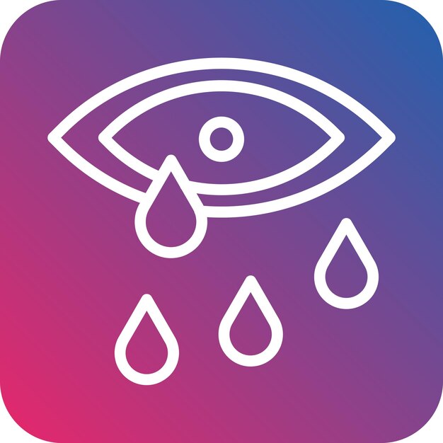Diseño vectorial Estilo de icono de lágrimas