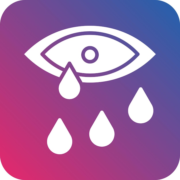 Diseño vectorial Estilo de icono de lágrimas